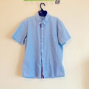 Paul Jones blues men’s short sleeve dress shirt